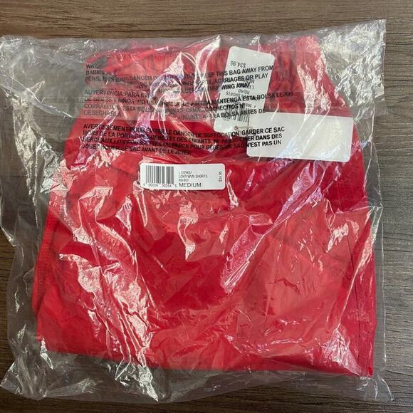 Foot Locker sz M red basketball drawstring athletic shorts NWT - Picture 5 of 6